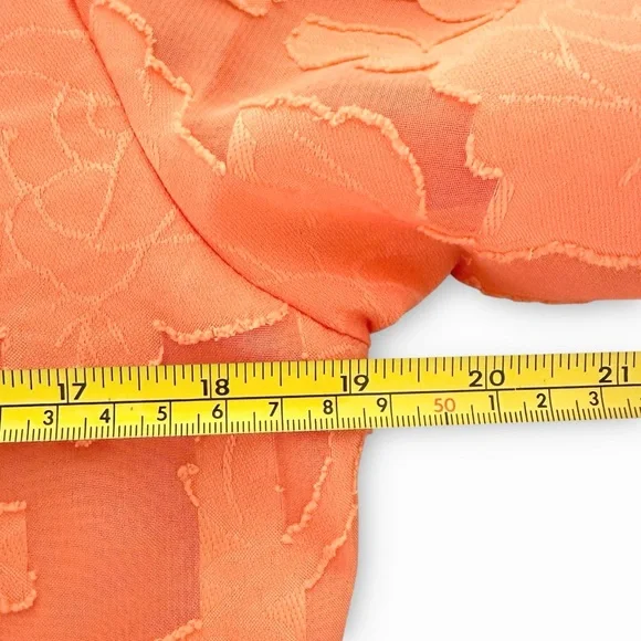 ๐ด ๐ BELONGSCI Shift Design Dress V-Neck 3/4 Bell Sleeve. Orange. Size M. NWT. - Picture 7 of 12